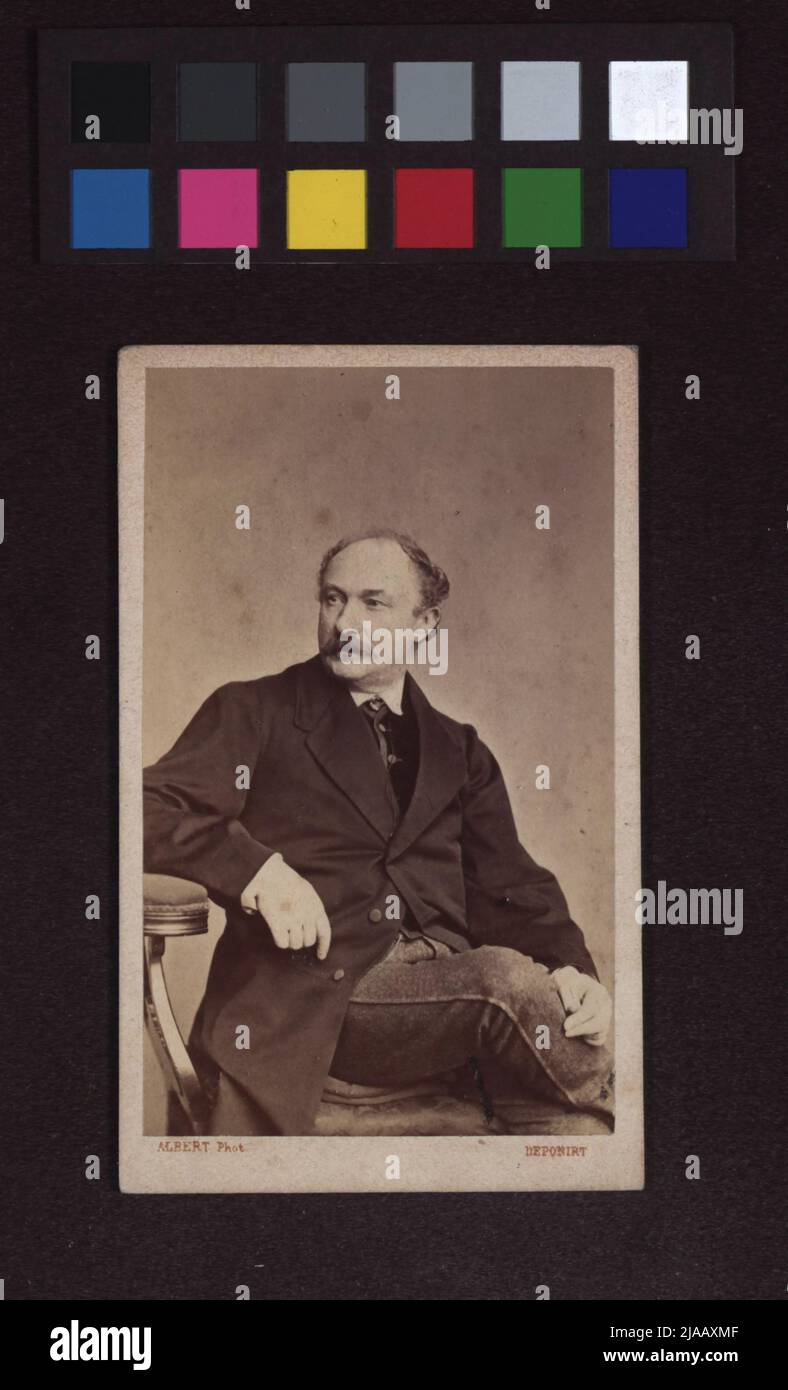 Friedrich Wilhelm Hackländer, (1816-1877), écrivain. Joseph Albert (1825-1886), photographe Banque D'Images