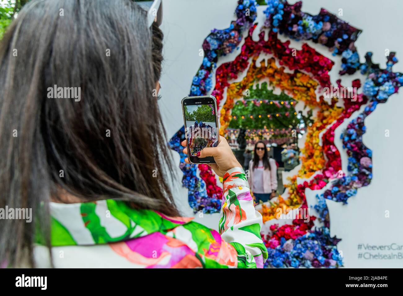 Londres, Royaume-Uni. 29th mai 2022. Il y a généralement un thème royal pour célébrer le Jubilé de platine de la Reine à Chelsea in Bloom, en marge du salon des fleurs de RHS Chelsea 2022. Crédit : Guy Bell/Alay Live News Banque D'Images