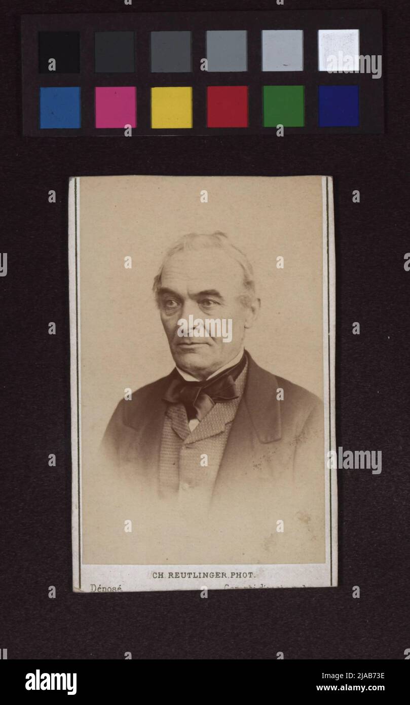 Prosper Mérimée (1803-1870), SchiftSteller. Charles (Carl) Reutlinger (1816—1890), photographe Banque D'Images