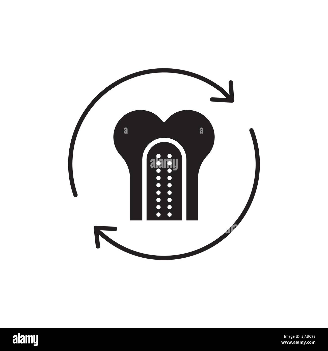 Icône de ligne de couleur de moelle osseuse.Elément vectoriel isolé.Pictogramme de contour pour la page Web, l'application mobile, la promotion Illustration de Vecteur