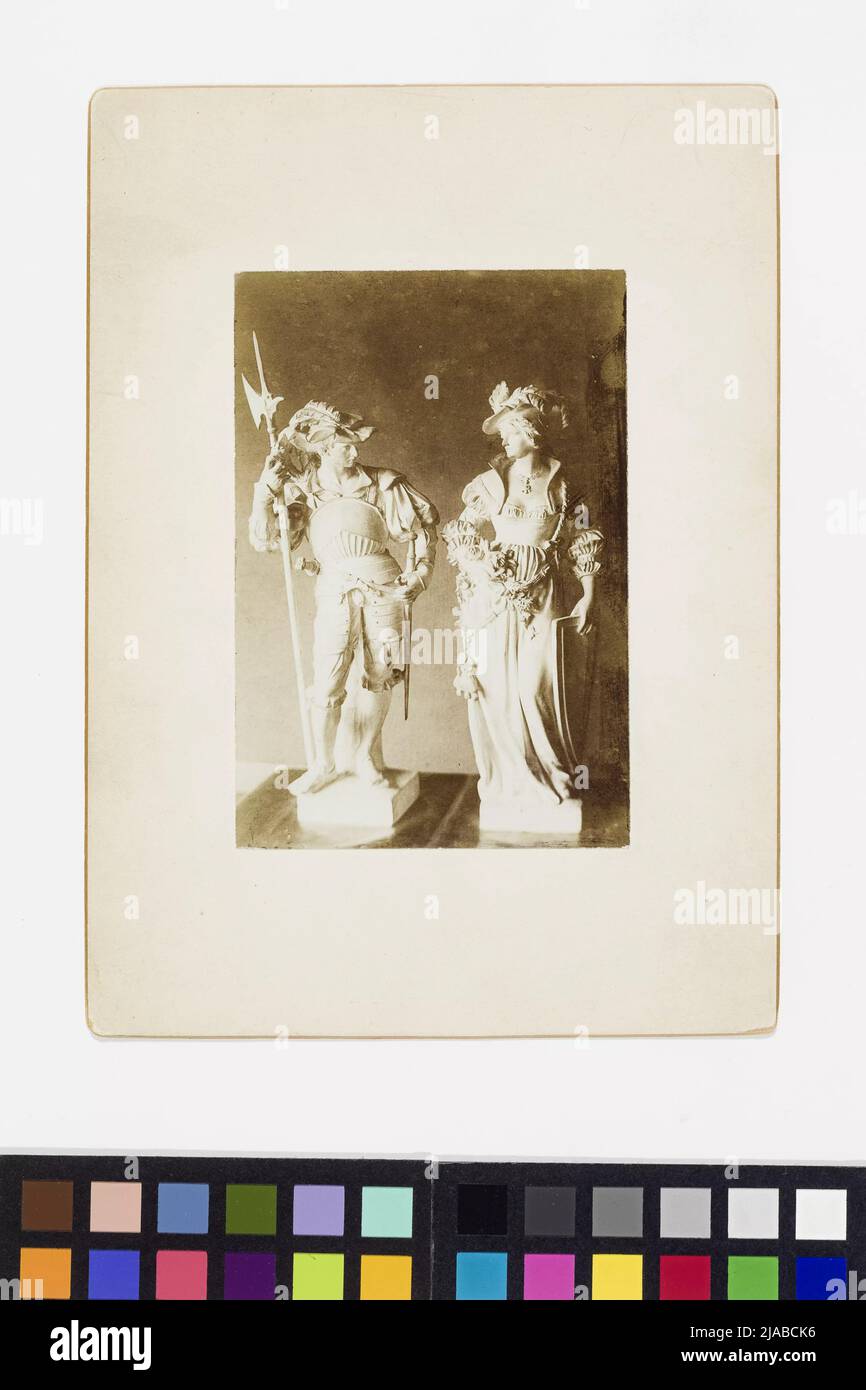 1st, hôtel de ville - plastique - modèles en plâtre sur des statues à l'hôtel de ville de Vienne. Unknown, photographe, Victor Luntz (1840-1903), ébauche Banque D'Images