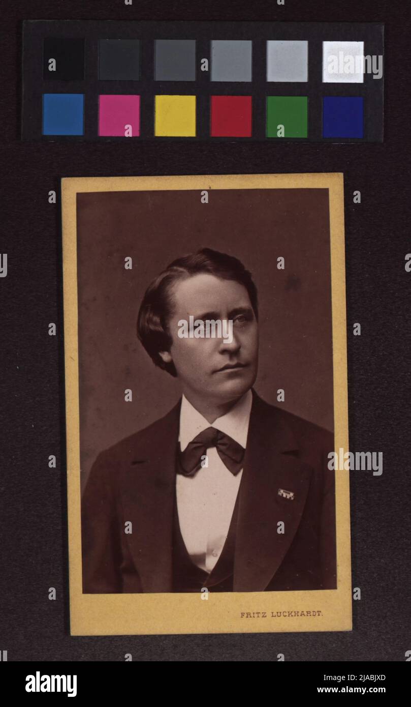 Johann Christoph Lauterbach (1832-1918), maître de concert, virtuose du violon. Fritz Luckhardt (1843-1894), photographe Banque D'Images