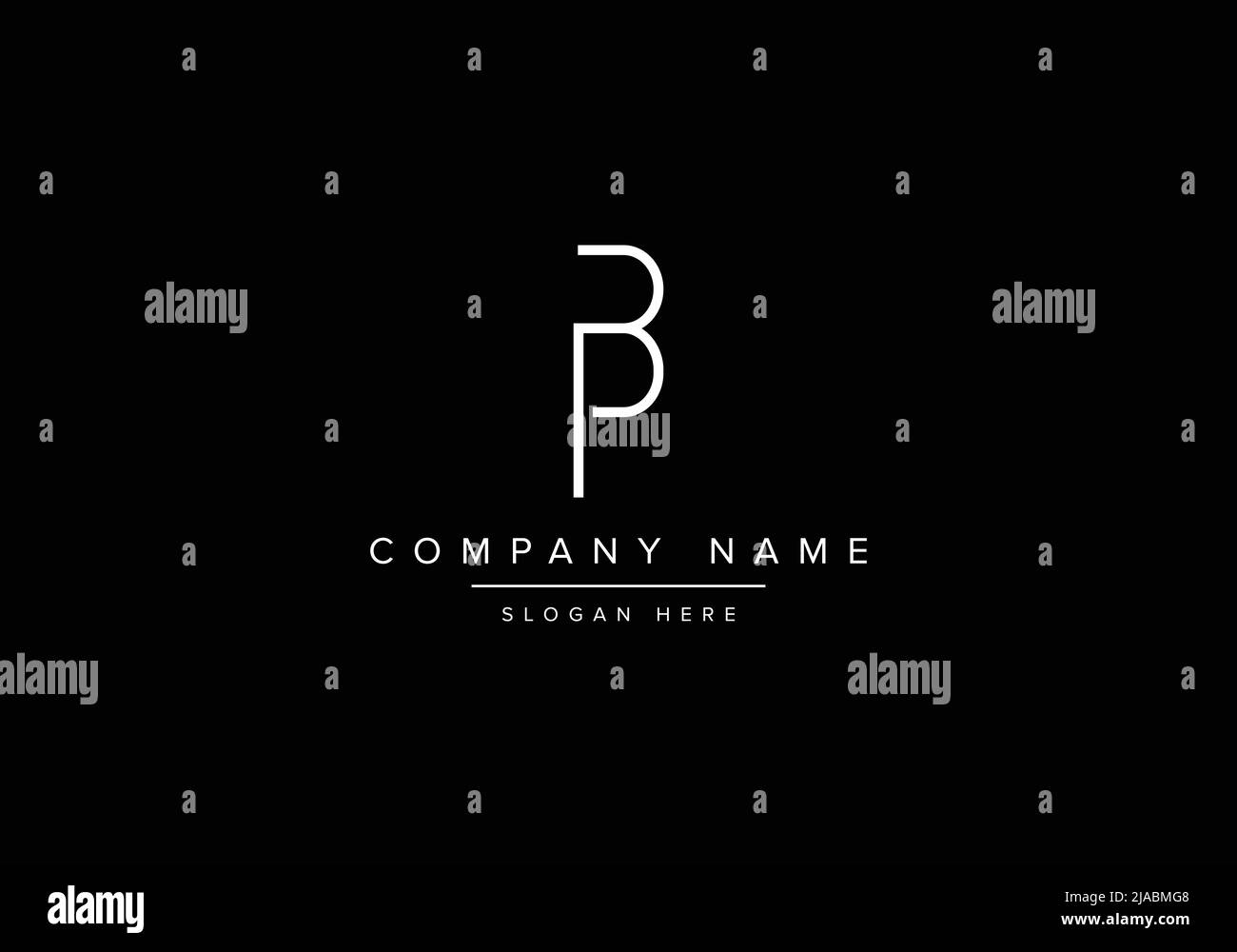 Lettre alphabet monogramme icône logo BP Illustration de Vecteur