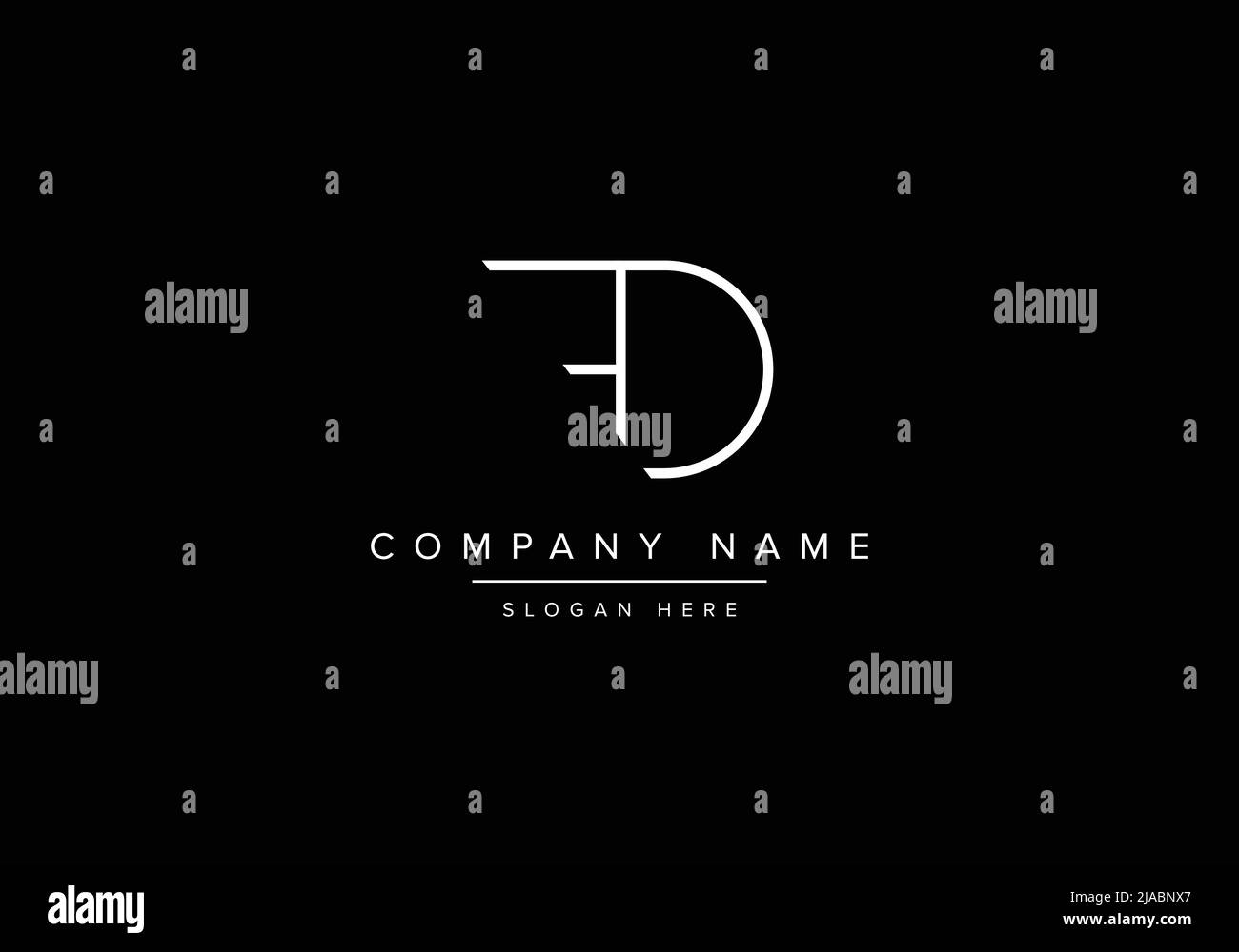 lettre-alphabet-monogramme-ic-ne-logo-fd-image-vectorielle-stock-alamy