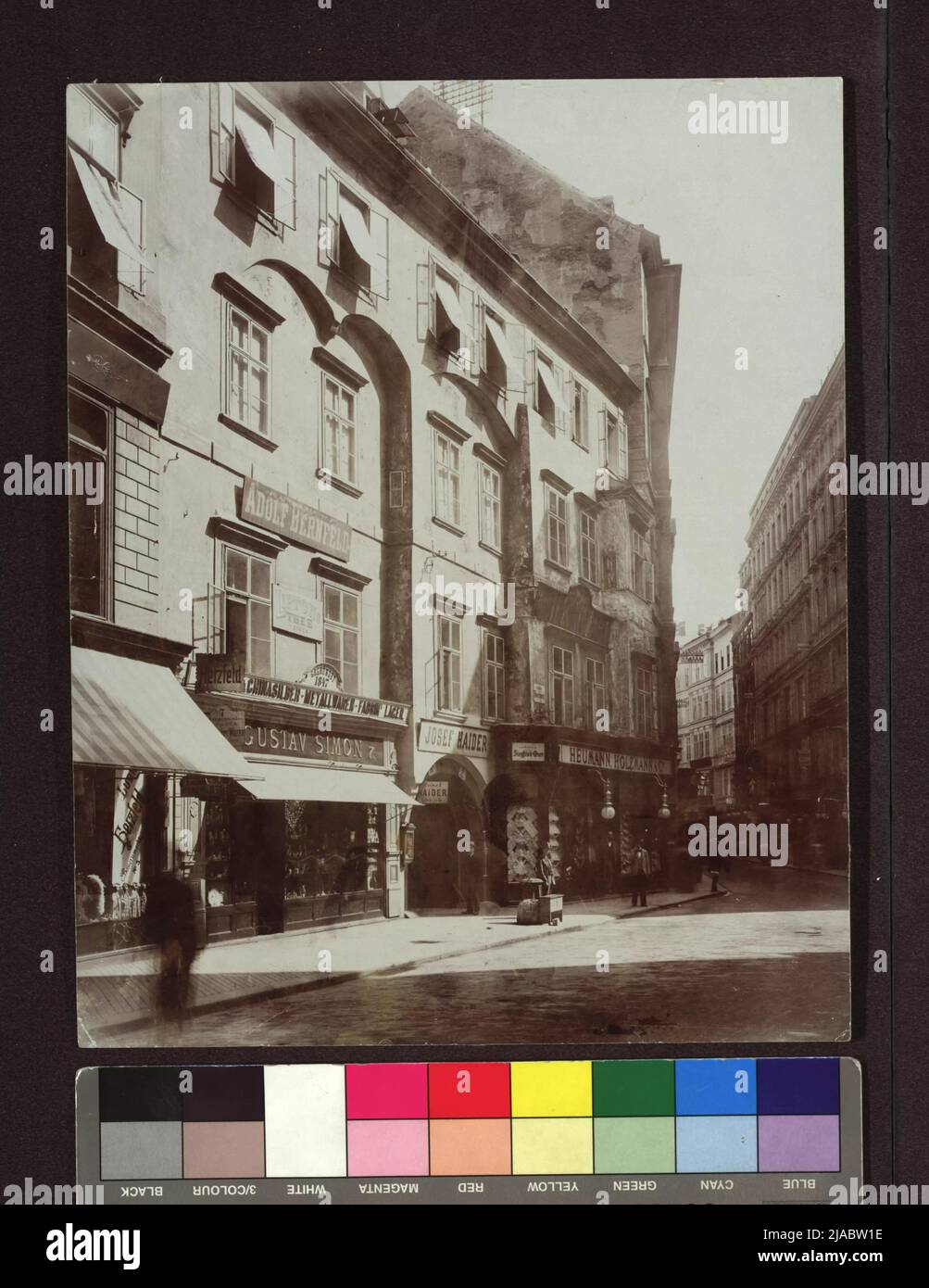 1st, Bauernmarkt 7 - Zacherlhaus - vue vers Landskrongasse. Août Stauda (1861-1928), photographe Banque D'Images