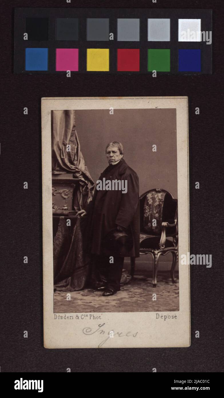 Jean Auguste Dominique Ingres (1780-1867), Maler. Disdéri & Cie, studio photo Banque D'Images