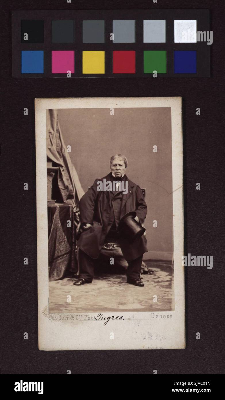 Jean Auguste Dominique Ingres (1780-1867), Maler. Disdéri & Cie, studio photo Banque D'Images