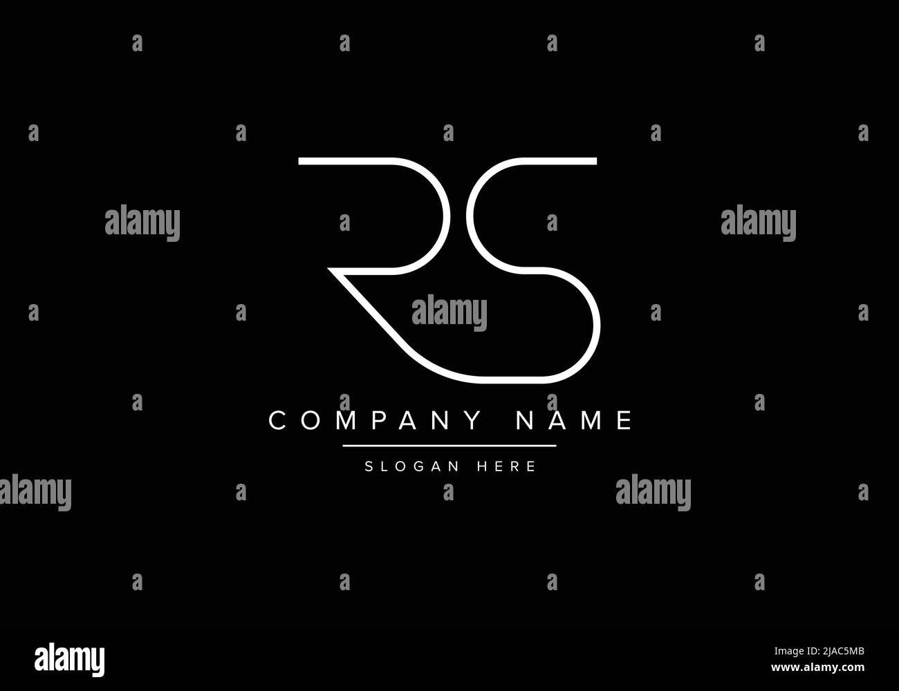 Logo Icon artistique minimaliste créatif, logo monogramme RS Illustration de Vecteur