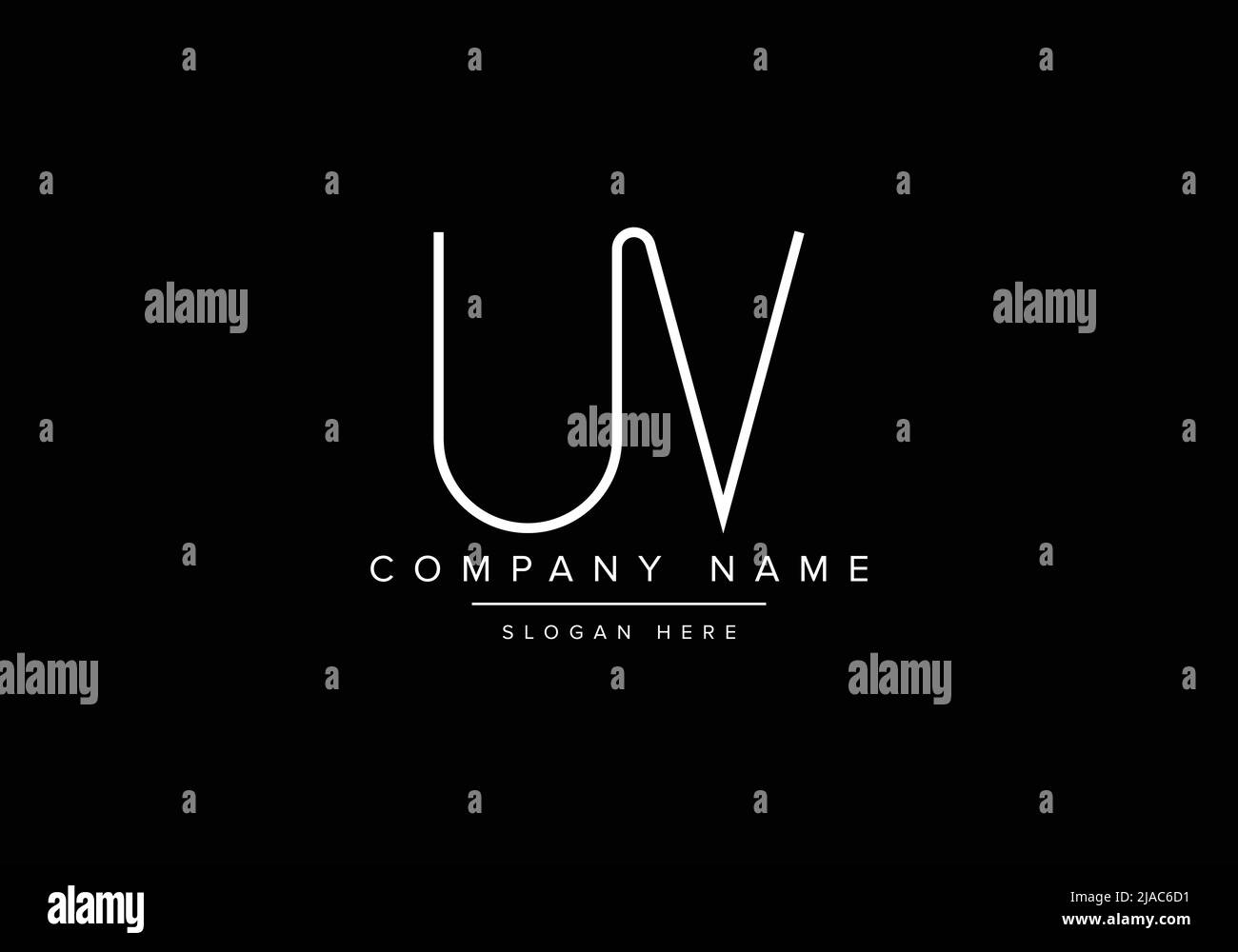 Logo Icon artistique minimaliste créatif, logo UV monogramme Illustration de Vecteur