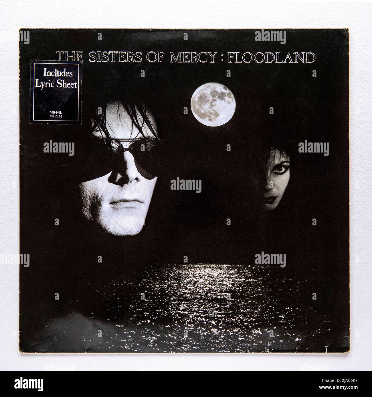 LP Cover of Floodland, le deuxième album studio du groupe de rock gothique anglais The Sisters of Mercy, sorti en 1987 Banque D'Images