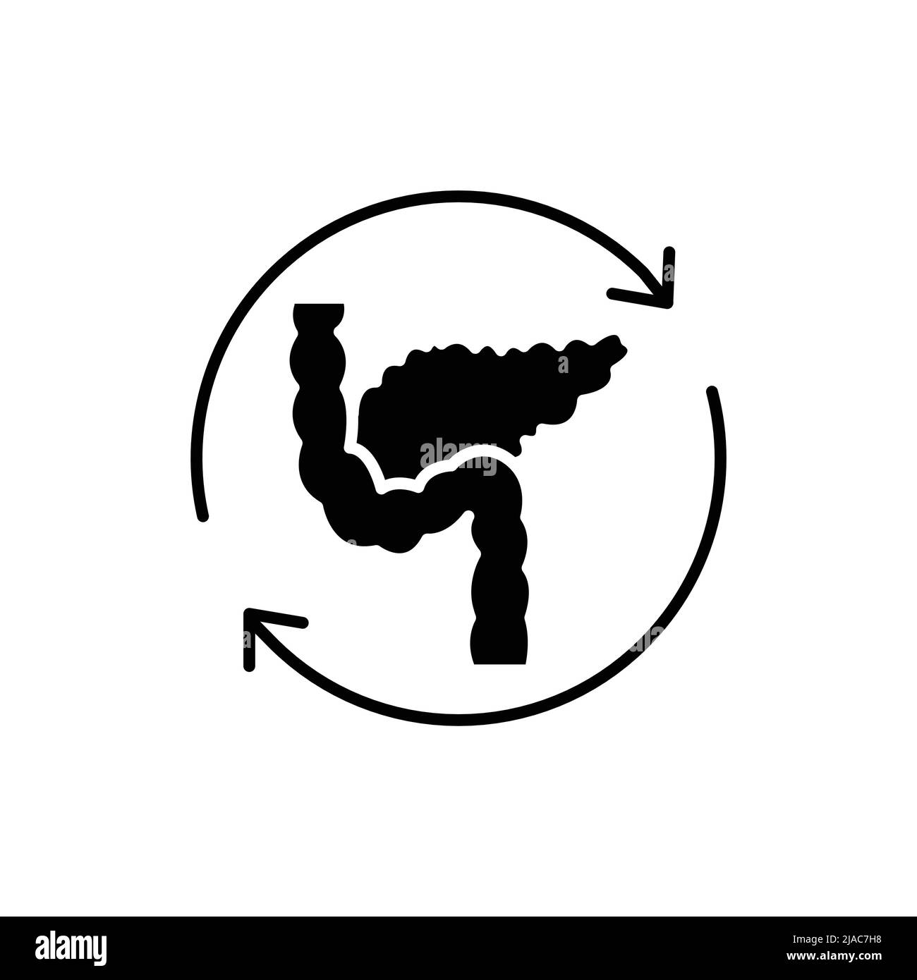 Icône de ligne de couleur de transplantation du pancréas.Elément vectoriel isolé.Pictogramme de contour pour la page Web, l'application mobile, la promotion Illustration de Vecteur