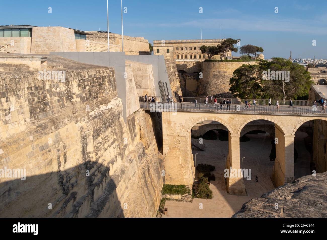 Porte de la ville, Valletta, Malte Banque D'Images