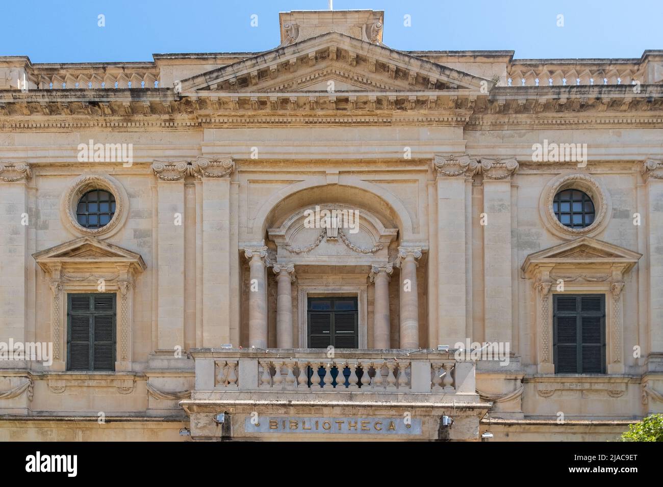 Bibliothèque nationale de Malte - Bibliotheca - place de la République, Valette, Malte Banque D'Images
