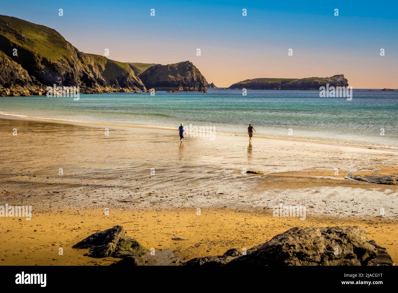 Polurian Bay, Million, Helston, Cornwall Banque D'Images