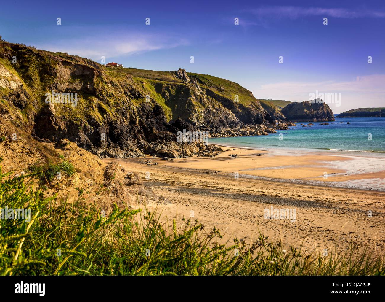 Polurian Bay, Million, Helston, Cornwall Banque D'Images