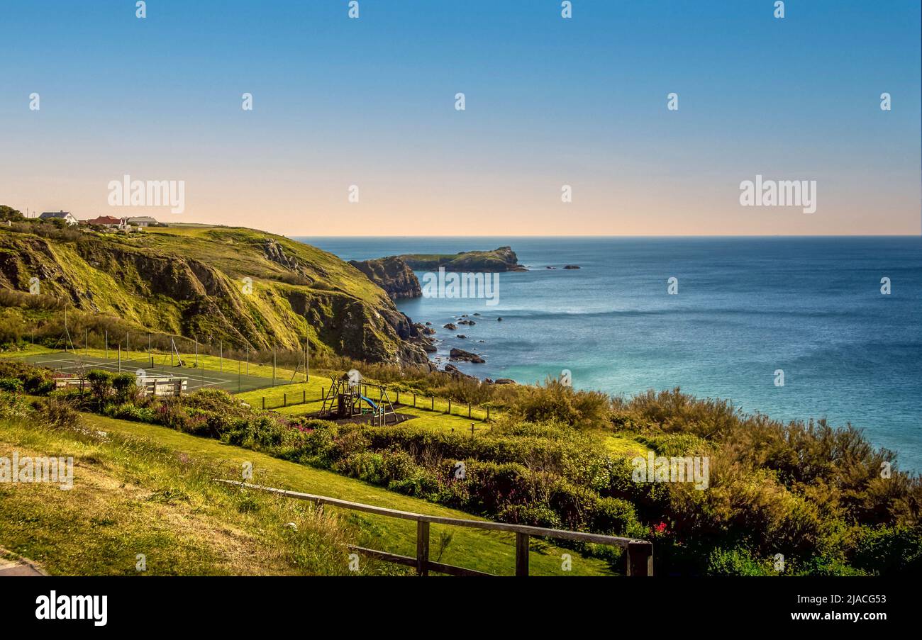 Polurian Bay, Million, Helston, Cornwall Banque D'Images