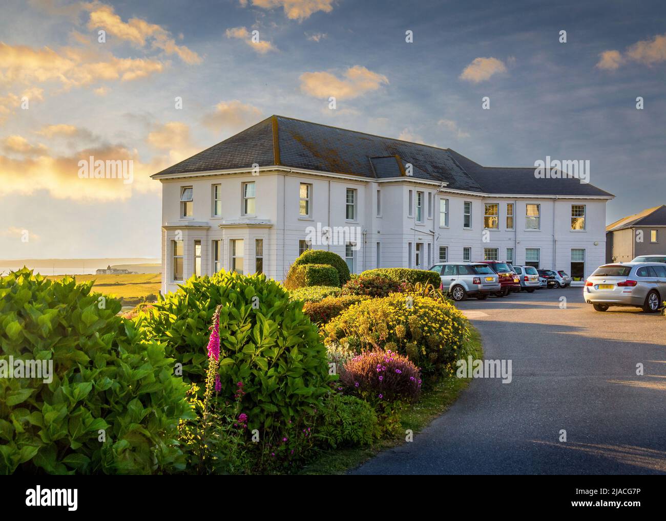 Polurian sur le Lizard, hôtel situé à Million, Cornouailles. Banque D'Images