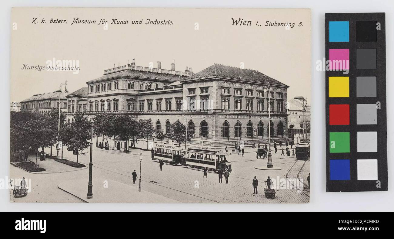 1st, Stubenring 5 - Musée d'Art et d'Industrie (aujourd'hui : Musée d'Art appliqué), carte postale. Carl (Karl) Ledermann jun., Producteur Banque D'Images