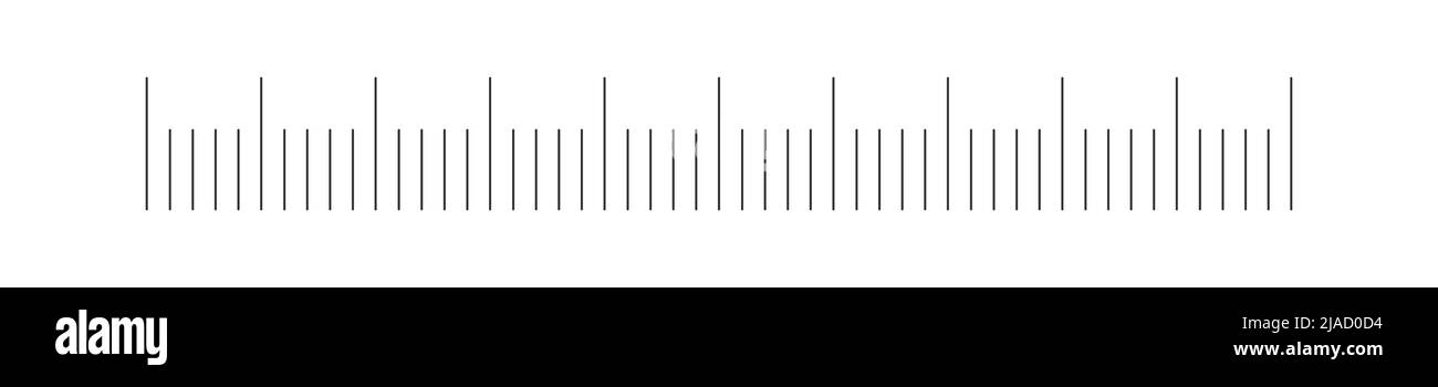 Échelle du thermomètre horizontal. Modèle simple pour outil de mesure météorologique ou médical isolé sur fond blanc. Illustration graphique vectorielle. Illustration de Vecteur