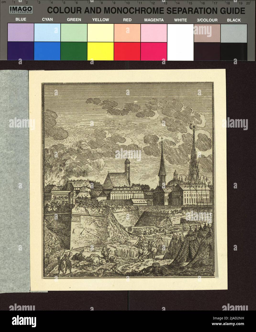 Les Löwelbastei pendant le siège de Vienne 1683. Inconnu Banque D'Images