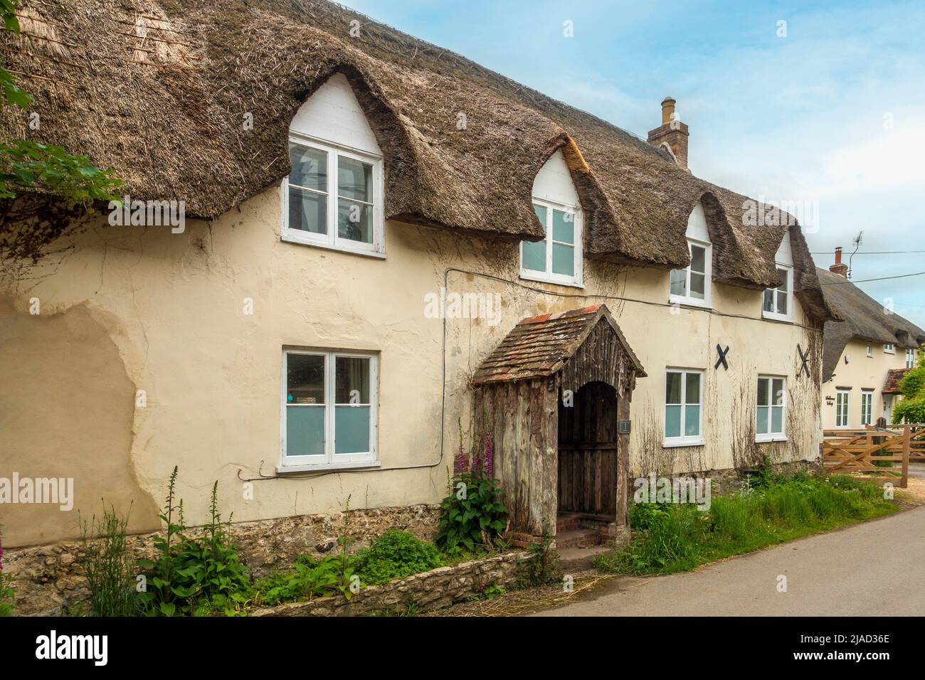 Maison de campagne,Longbridge Cottge,The Street,Moreton,Dorset,Angleterre Banque D'Images