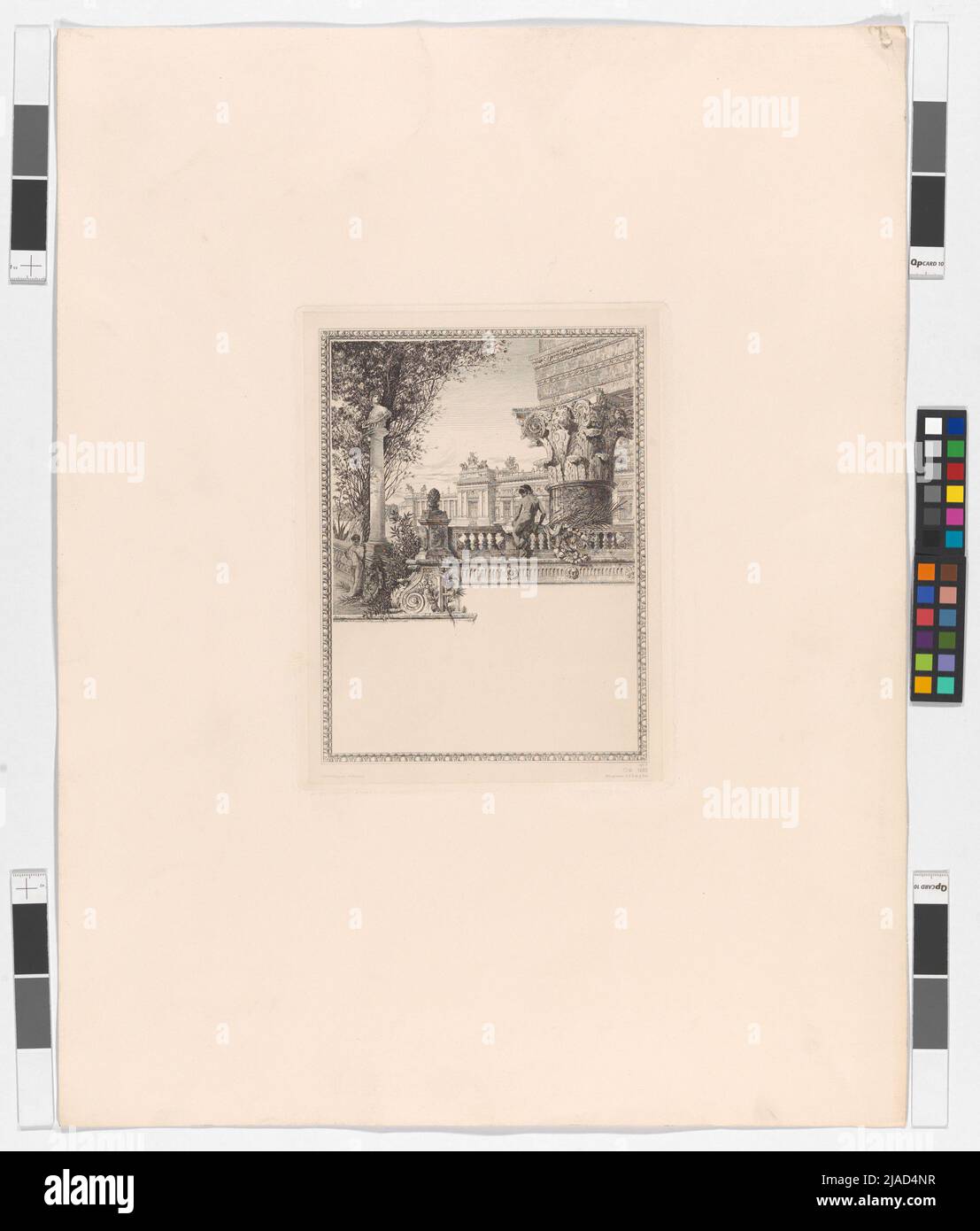 Quelques esquisses, projets et. Bâtiments exécutés ', image de couverture, test d'impression. Otto Wagner (1841-1918) Banque D'Images