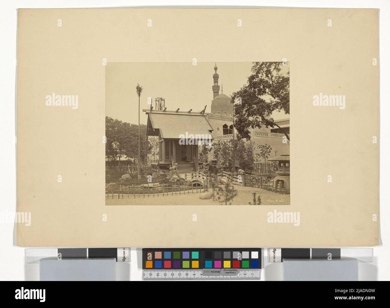 Exposition mondiale 1873: Maison de jardin japonaise (No 462). György (Johann Jutus Georg) Klösz (Kloess) (1844-1913) ,, Association viennoise de photographes, maison d'édition Banque D'Images