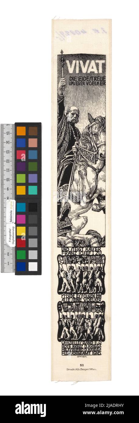 Vivatband: 'Vivat les fidèles de nos peuples'. Alfred Offner (1879-1937), Ébauche Banque D'Images