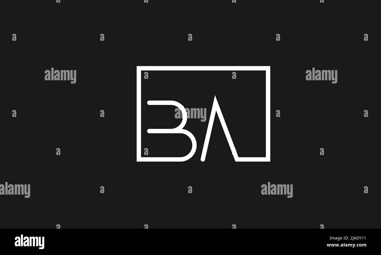 Lettres de l'alphabet initiales Monogram logo AB BA A B Illustration de Vecteur