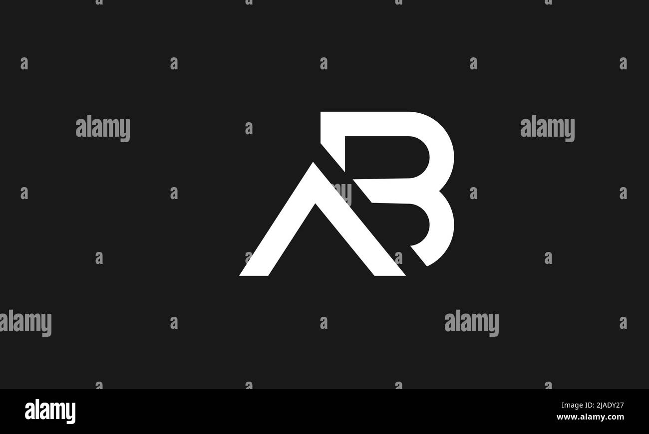 Lettres de l'alphabet initiales Monogram logo AB BA A B Illustration de Vecteur