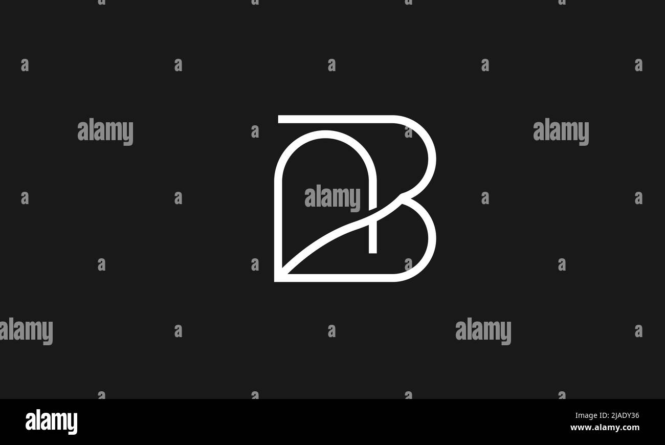 Lettres de l'alphabet initiales Monogram logo AB BA A B Illustration de Vecteur