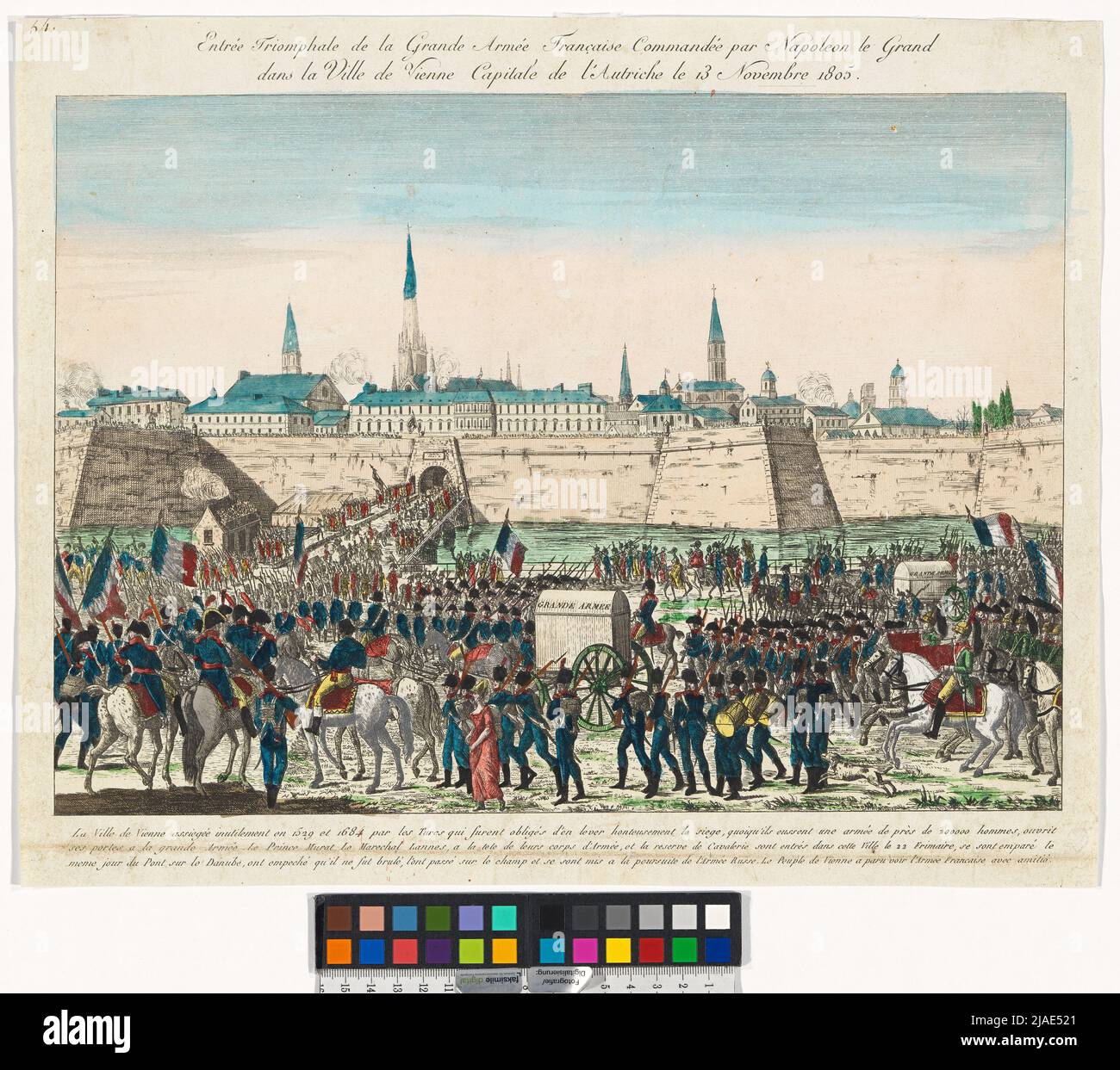 Entrée de la Grande Armée française ... '. Les Français ont emménagé par la porte de la tour rouge le 13 novembre 1805. Inconnu Banque D'Images