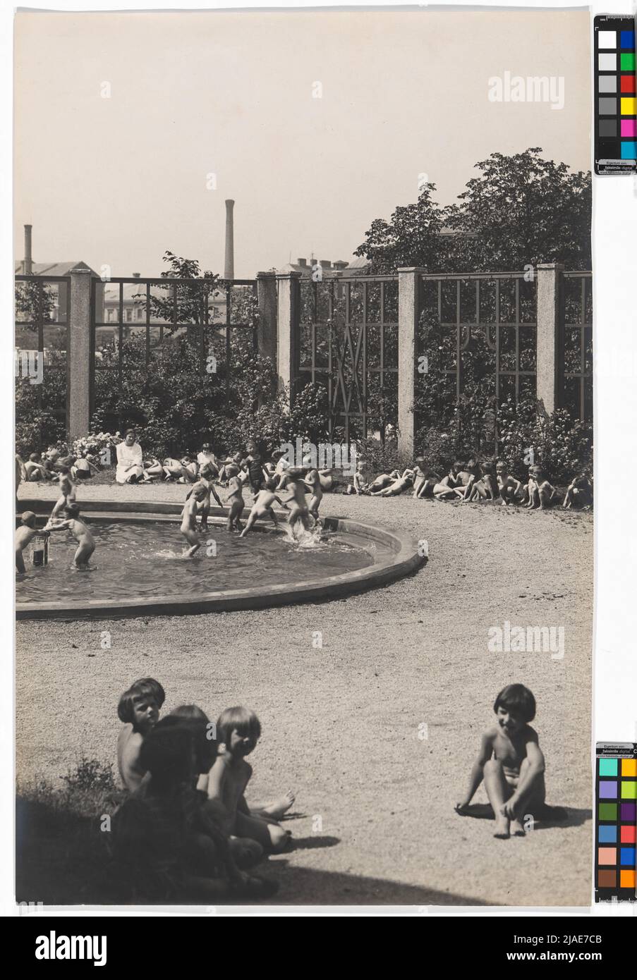 10., Waldmüllerpark 1 - jardin d'enfants - pataugeoire. Inconnu Banque D'Images