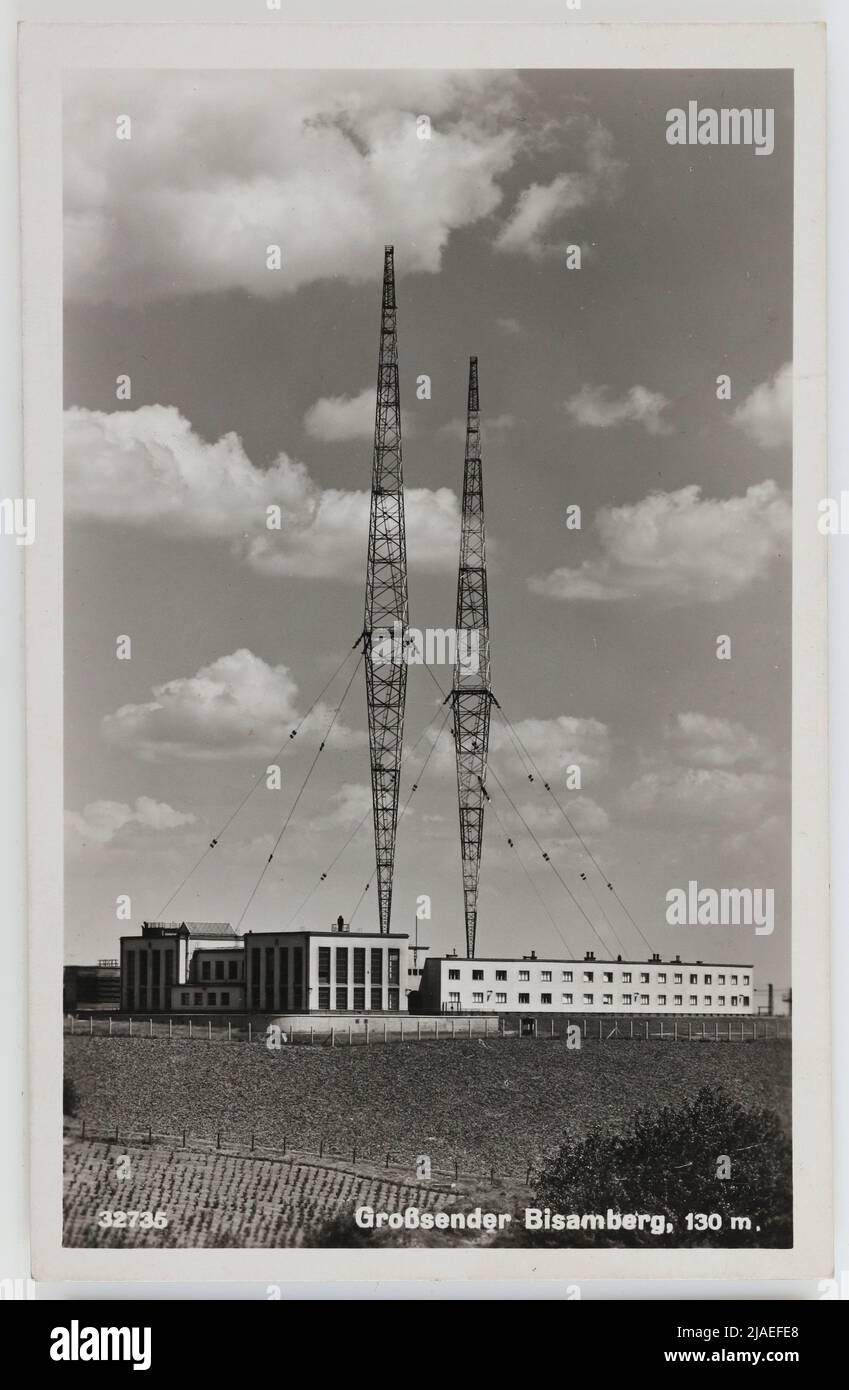 21., Bisamberg - Grand diffuseur, carte postale. Paul Ledermann (1882-1946), producteur Banque D'Images