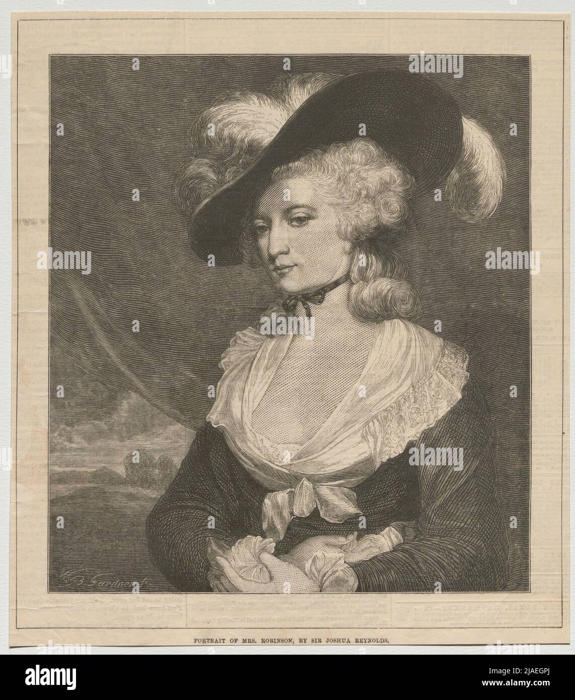 PORTRAIT DE MME. ROBINSON, PAR SIR JOSHUA REYNOLDS.'. Mary Robinson, englische Dichterin. William Biscombe Gardner (1847—1919), artiste, après : Sir Joshua Reynolds (1723—1792), artiste Banque D'Images