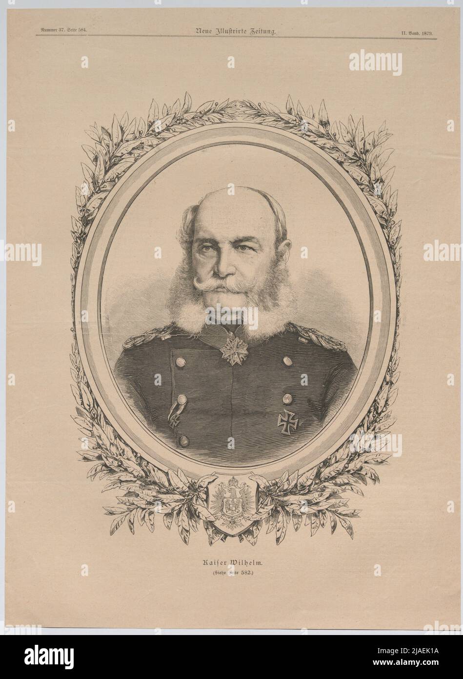 Kaiser Wilhelm. '. Wilhelm I., empereur allemand (du « nouveau journal illustré »). Inconnu Banque D'Images