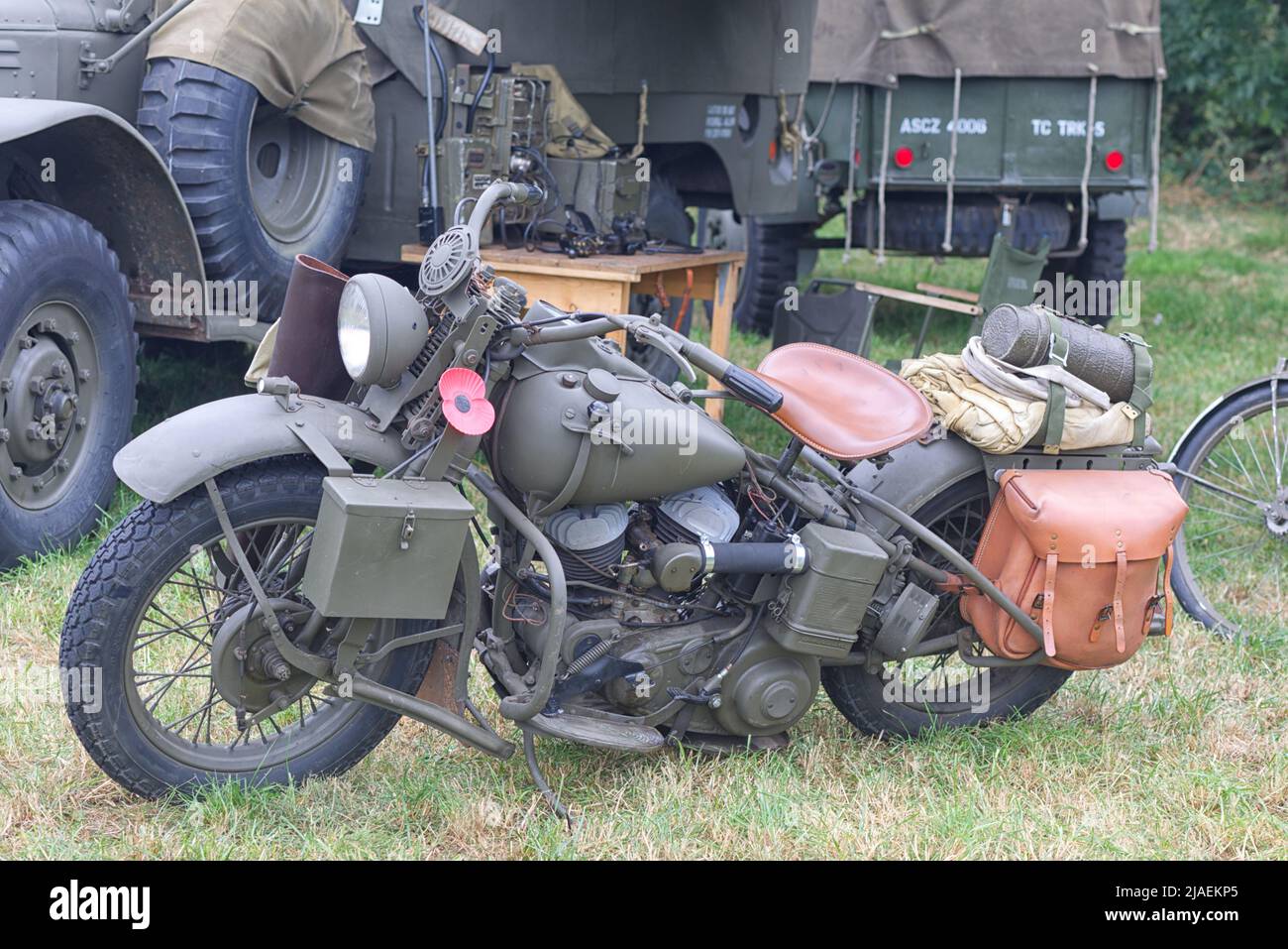 WW 11 American Motorcycle, Harley Davidson Banque D'Images