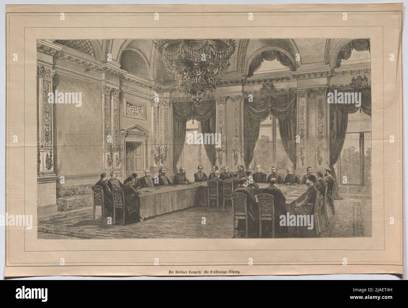 Bismarck; le Congrès de Berlin: La réunion d'ouverture (du "nouveau journal illustré"). Inconnu Banque D'Images