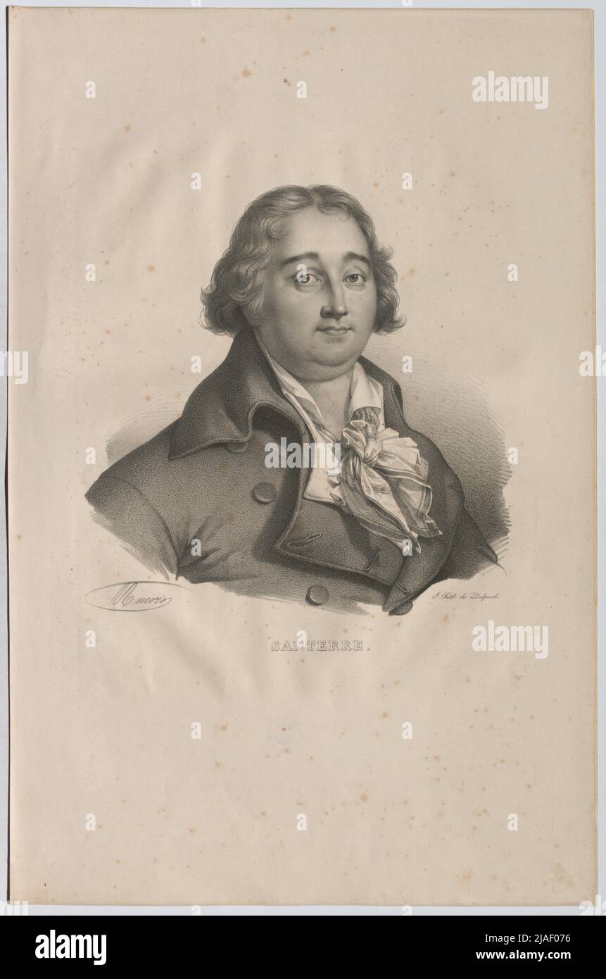 Santerre. '. Antoine Joseph Santerre, Französischer général. François Seraphin Delpech (1778—1825), lithographe, après : Antoine Maurin (1793—1860), artiste Banque D'Images