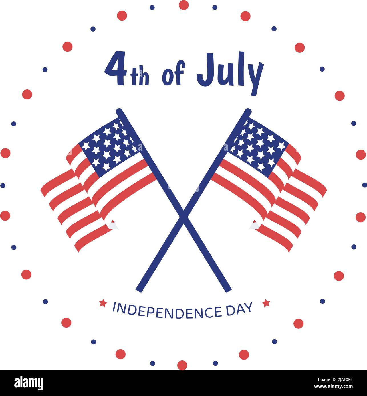 4th juillet Happy Independence Day USA Illustration de dessin animé avec  drapeau, ballon ou feu d'artifice festif pour affiche ou modèle  d'arrière-plan Image Vectorielle Stock - Alamy