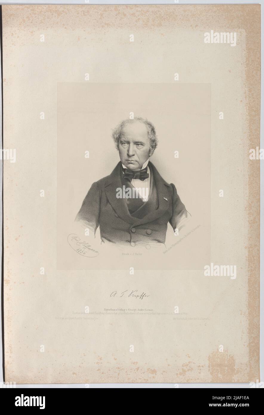 A. T. CUPERS '. ADOL THEODROR COUPÉR, PHYSIKSHISHOUTHER. Rudolf Hoffmann, Lithographe, George, Georgel (182509), Maison de la publicité Banque D'Images