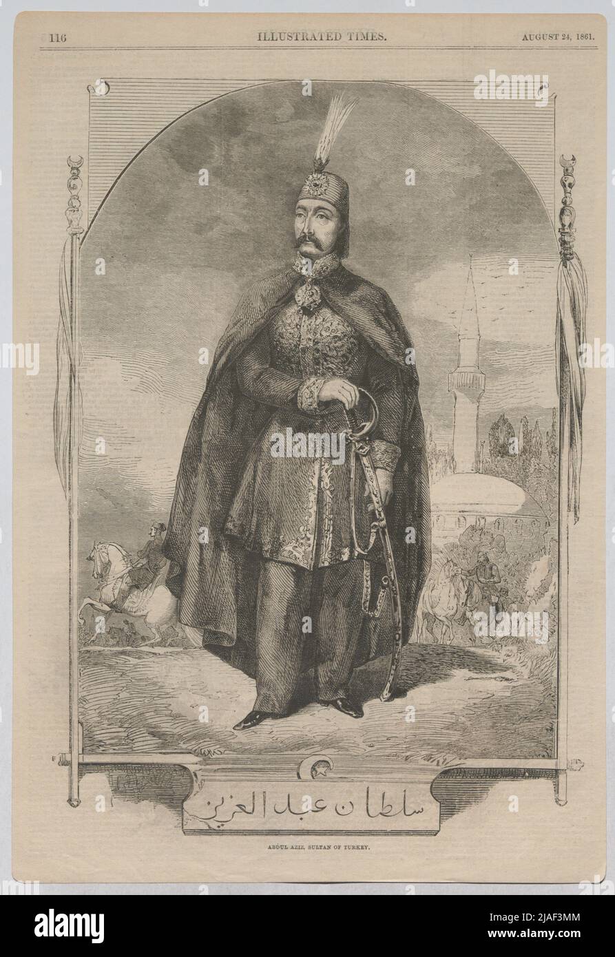 Abdul Aziz, sultan de Turquie. 'Abdul-Aziz (Aus' temps illustré '). Inconnu. Banque D'Images