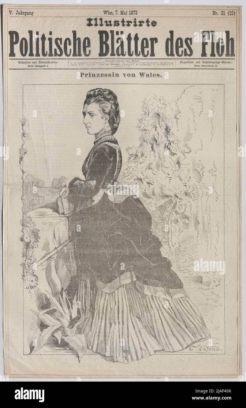 Princesse de Galles (page de titre de 'feuilles politiques illustrées de puce'). Georges Lafosse (1843-1880), artiste Banque D'Images