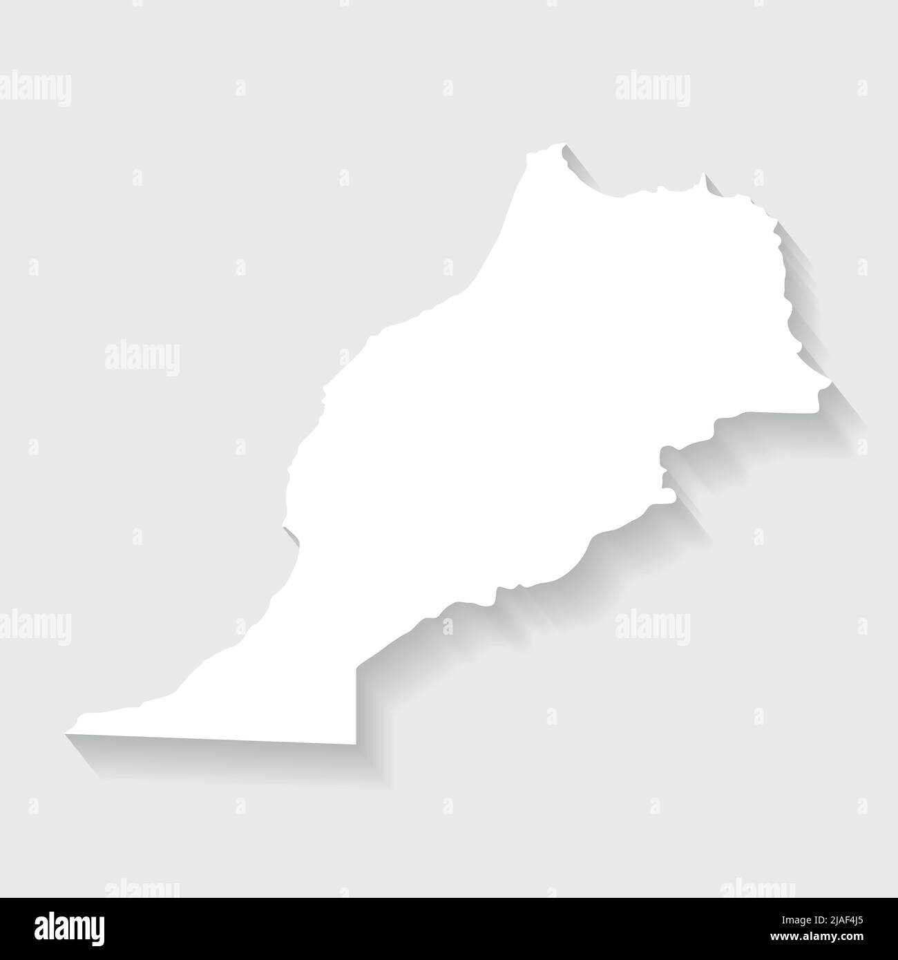 Carte blanche du Maroc sur fond gris, vecteur, illustration, fichier eps 10 Illustration de Vecteur