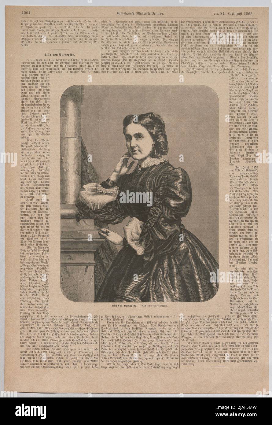 Lilla von Bulyovsky (du journal illustré de Waldheim). Inconnu Banque D'Images