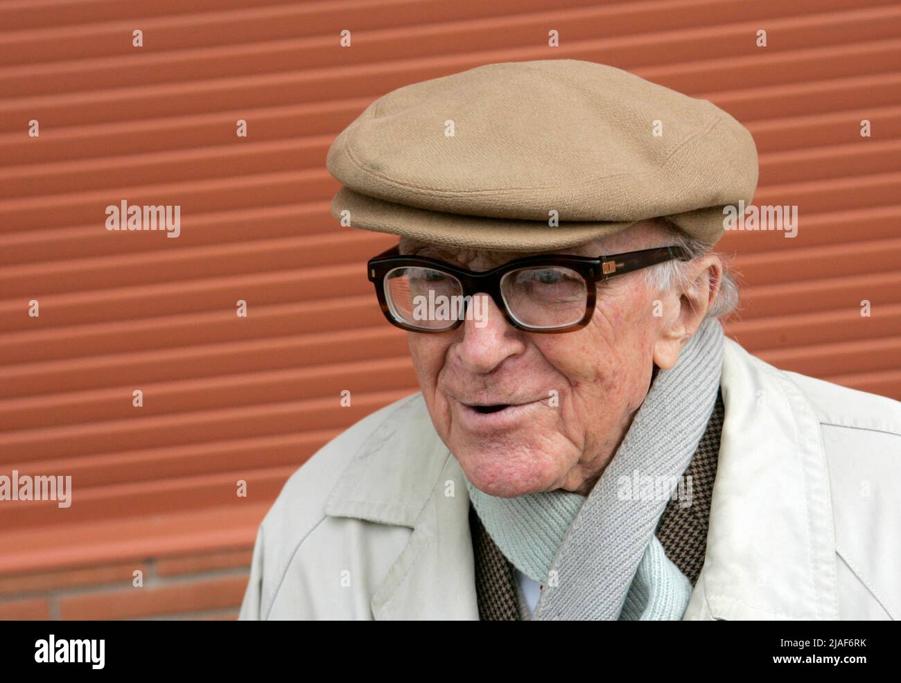 Rome, Italie, 25 mars 2010. L'écrivain slovène-italien et survivant des lagers nazis Boris Pahor dépeint à l'occasion de la première édition de la revue littéraire 'Libri Come. Ouverture de Festa del libro e della lettura à l'Auditorium Parco della Musica. Banque D'Images