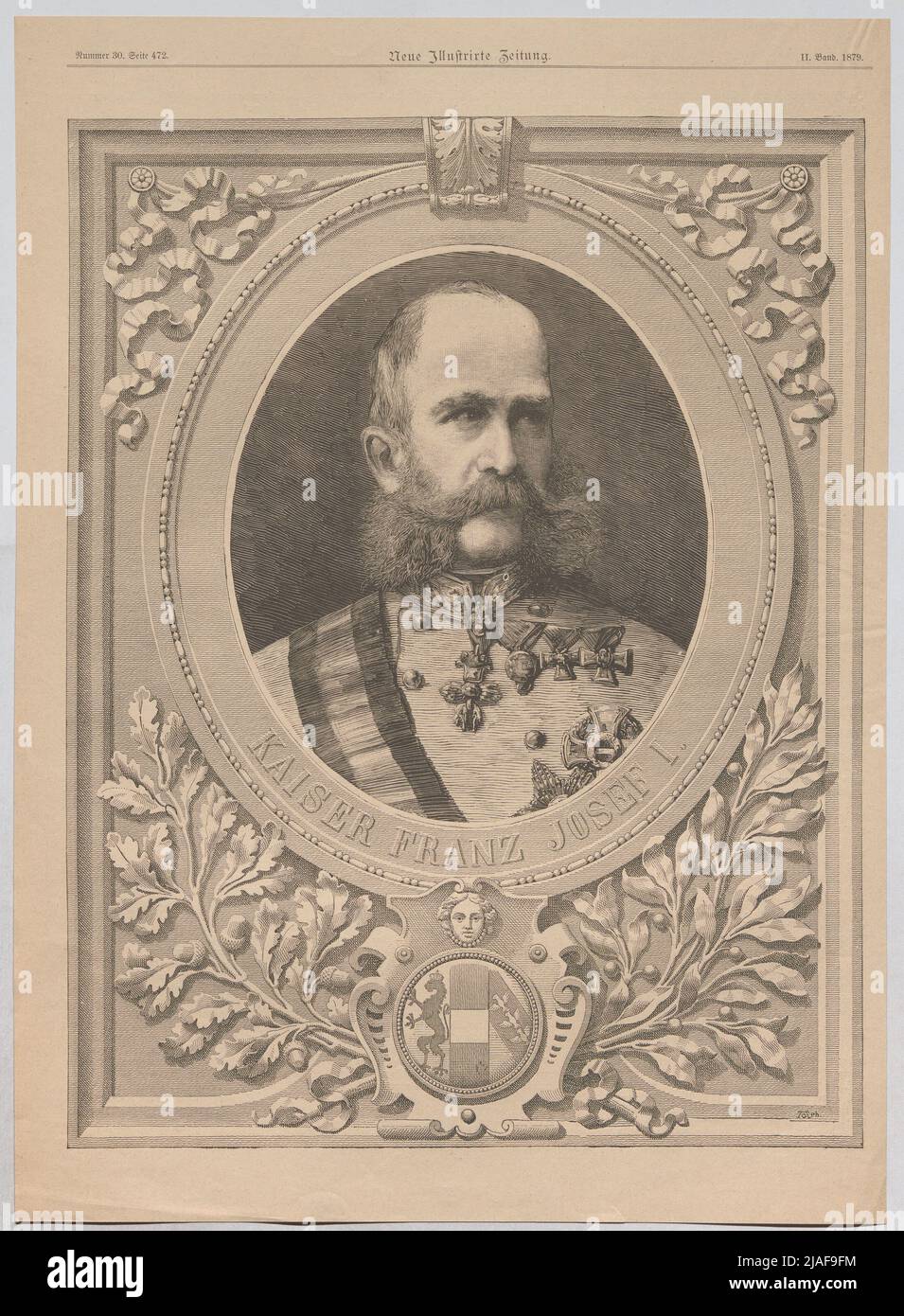L'empereur Franz Joseph I (du « nouveau journal illustré »). Inconnu Banque D'Images