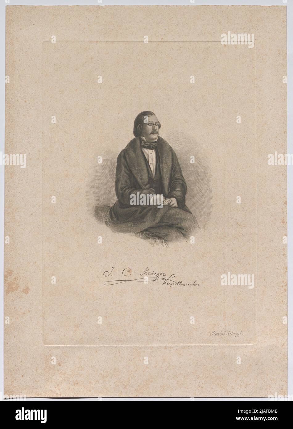 J. C. Metzger, Kapellmeister. F. Glöggl, maison d'édition Banque D'Images