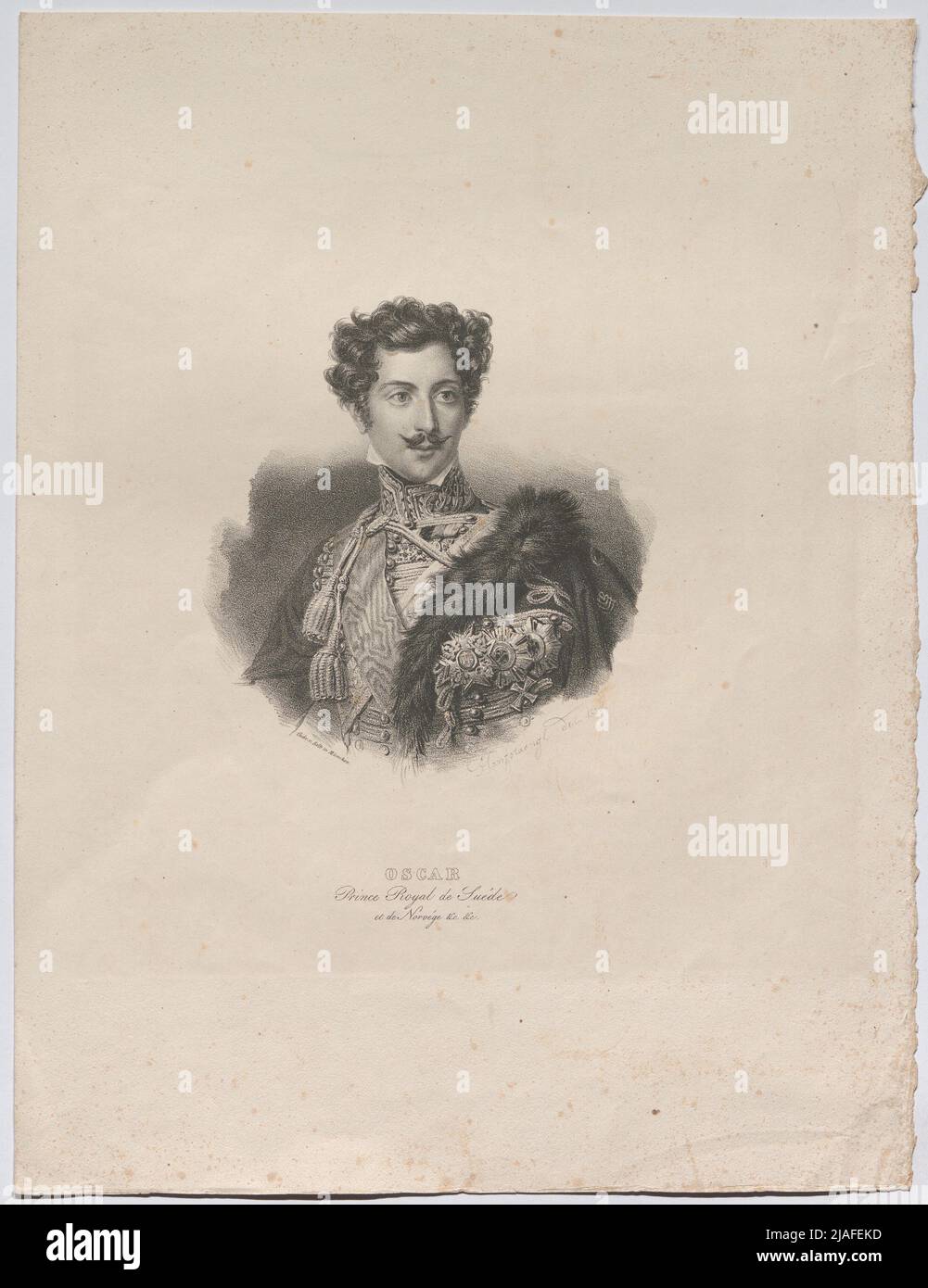 Oscar Prince Royal de Suéde et de Norvége & c. et c. '. Hanfstaengl : Prince Oscar de la Suède (plus tard sous le nom d'Oskar I. Roi de Suède et de Norvège), 1829. Inconnu Banque D'Images