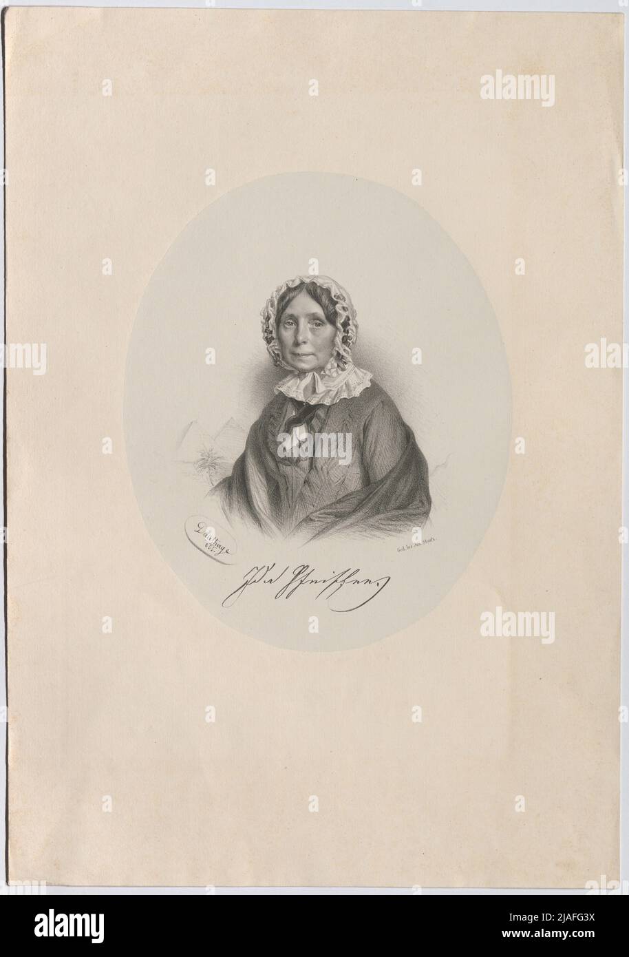 IDA Pfeiffer '. IDA Pfeiffer, découvreur et écrivain de voyage. Adolf Dauthage (1825-1883), lithographe, Joseph Stoufs, imprimeur Banque D'Images